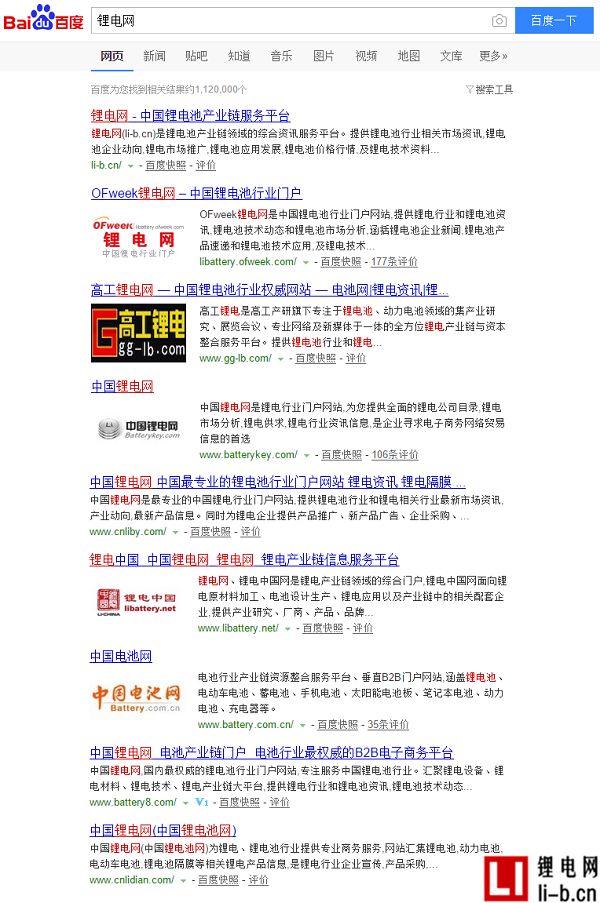 鋰電池網站排名