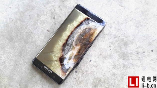 Note 7電池起火并損壞