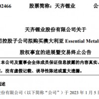 碳酸鋰價格觸底 “鋰王”終止海外買礦！